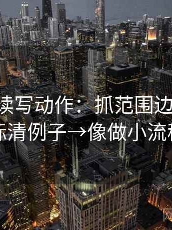age动漫读写动作：抓范围边界清吗→标清例子→像做小流程