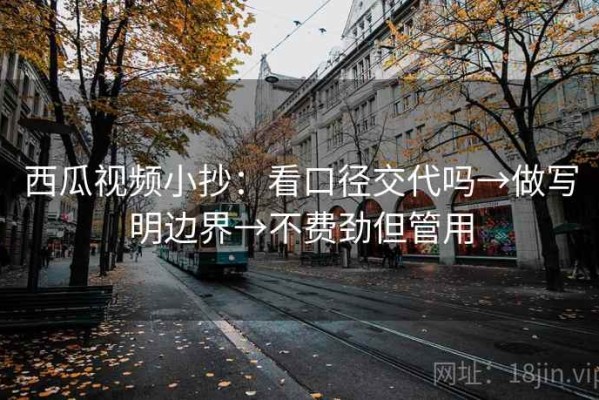 西瓜视频小抄：看口径交代吗→做写明边界→不费劲但管用