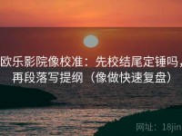 欧乐影院像校准：先校结尾定锤吗，再段落写提纲（像做快速复盘）