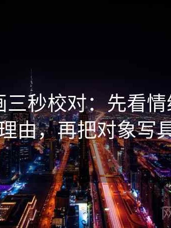 虫虫漫画三秒校对：先看情绪有没有当理由，再把对象写具体