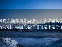 读风车动漫用反向读法：先把镜头选择写明，再回头看传播链是不是断了