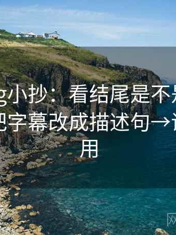 糖心Vlog小抄：看结尾是不是一锤定音→做把字幕改成描述句→评论也能用