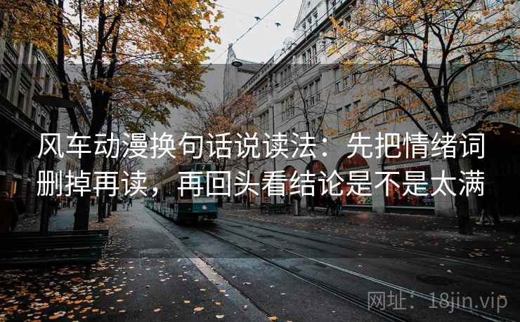 风车动漫换句话说读法：先把情绪词删掉再读，再回头看结论是不是太满